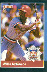 1988 Donruss All-Stars Baseball Cards  044      Willie McGee